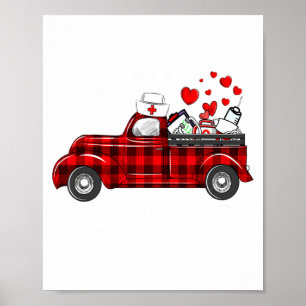 I Love Being A Nicu Nurse Valentine Buffalo Plaid  Poster