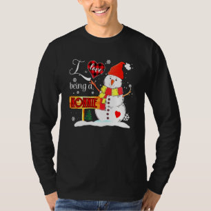 I Love Being A Nonnie Snowman Christmas Xmas 2 T-Shirt