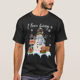 I Love Being A Poppa Snowman Family Christmas T-Shirt
