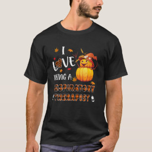 I Love Being A Respiratory Therapist Fall Plaid T-Shirt
