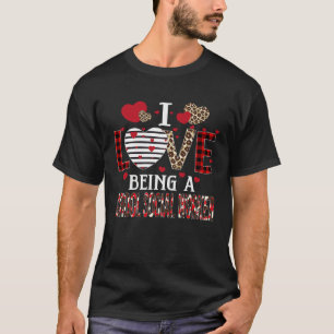 I Love Being A School Social Worker Red Plaid Vale T-Shirt