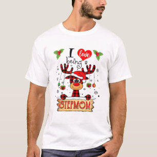 I Love Being A Stepmom Reindeer Christmas Funny Xm T-Shirt