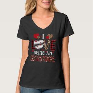 I Love Being An Assistant Principal Red Plaid Vale T-Shirt