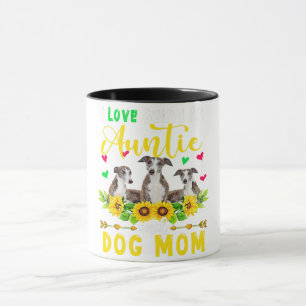 I Love Being An Auntie Dog Mom Whippet Lover Mug