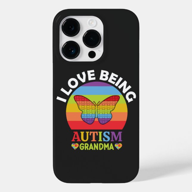 I Love Being Autism Grandma, Gift Autism Grandma Case-Mate iPhone Case (Back)