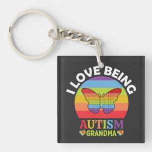 I Love Being Autism Grandma, Gift Autism Grandma Key Ring