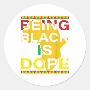I Love Being Black Funny Black History Month Classic Round Sticker