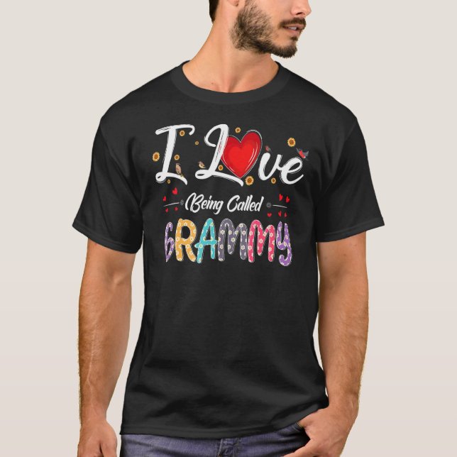 I Love Being Called Grammy Heart  Mothers Day Wome T-Shirt (Front)