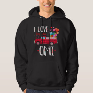 I Love Being Called Omi Valentine's Day Truck Red Hoodie