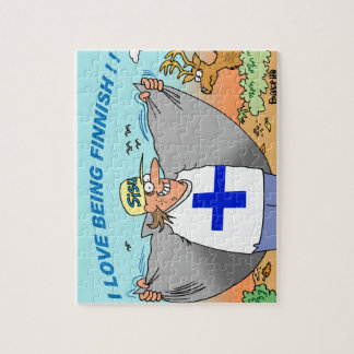 I LOVE BEING FINNISH CARTOON JIGSAW PUZZLE