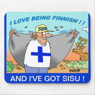 I LOVE BEING FINNISH MOUSEPADS