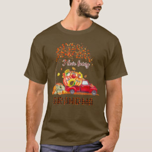 I Love Being Grandma Autumn Fall Leopard Pumpkins  T-Shirt