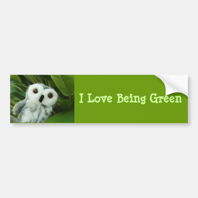 I Love Being Green Bumper Sticker (Front)