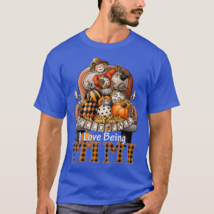 I Love Being Mimi Plaid Truck Farmer Pumpkin Spice T-Shirt