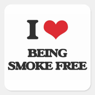 I love Being Smoke-Free Square Sticker