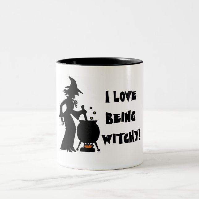 I love being Witchy! Two-Tone Coffee Mug (Center)