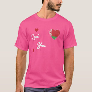 I Love Belarus With Belarus Flag In a Heart Belaru T-Shirt