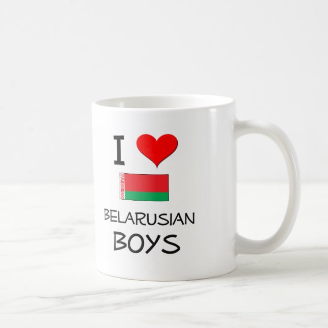 I Love Belarusian Boys Coffee Mug (Right)