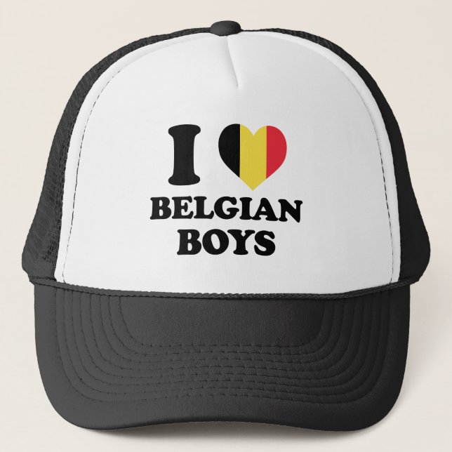 I love Belgian Boys Trucker Hat (Front)