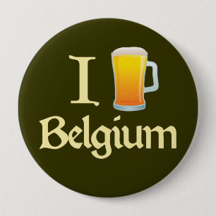 I Love Belgium 10 Cm Round Badge