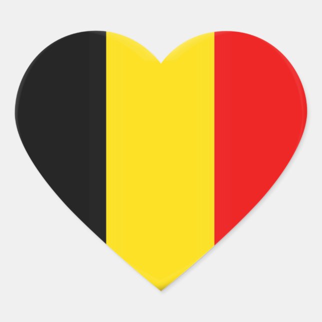 I love Belgium Heart Sticker (Front)