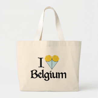 I Love Belgium Large Tote Bag