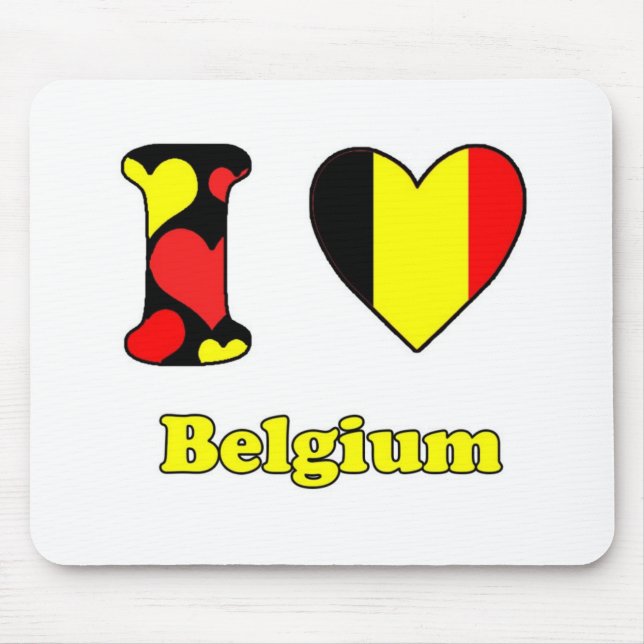 I love Belgium Mouse Mat (Front)