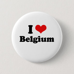 I Love Belgium Tshirt 6 Cm Round Badge