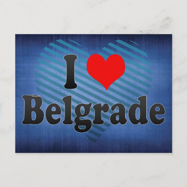 I Love Belgrade, Serbia Postcard (Front)