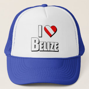 I Love Belise Diving Trucker Hat