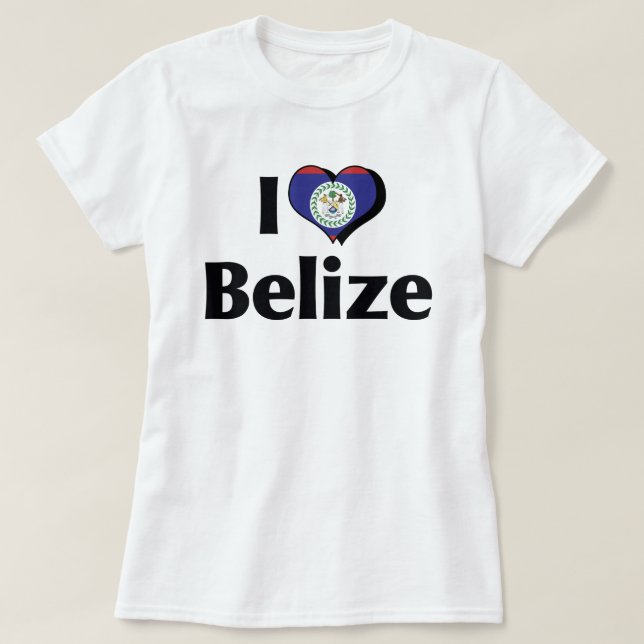 I Love Belise Flag T-Shirt (Design Front)