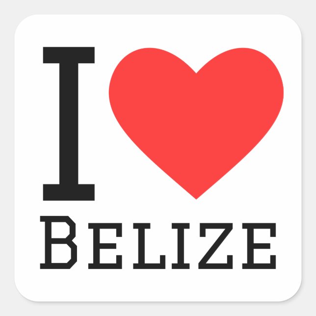 I love belise square sticker (Front)