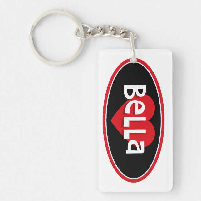 "I Love Bella" Key Ring (Front)