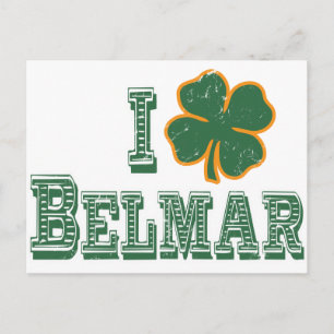 I love Belmar - St. Patrick's Day Postcard