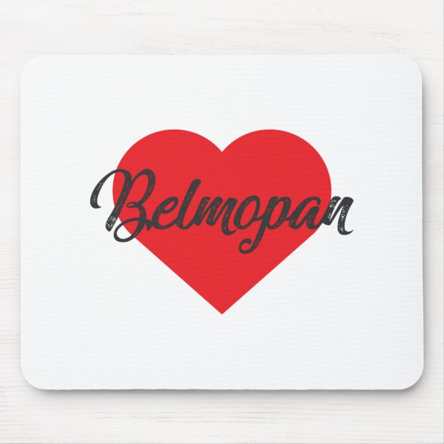 I Love Belmopan - Belise Mouse Mat (Front)