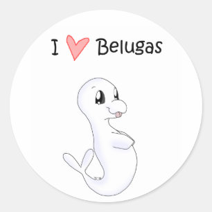 I Love Belugas Sticker