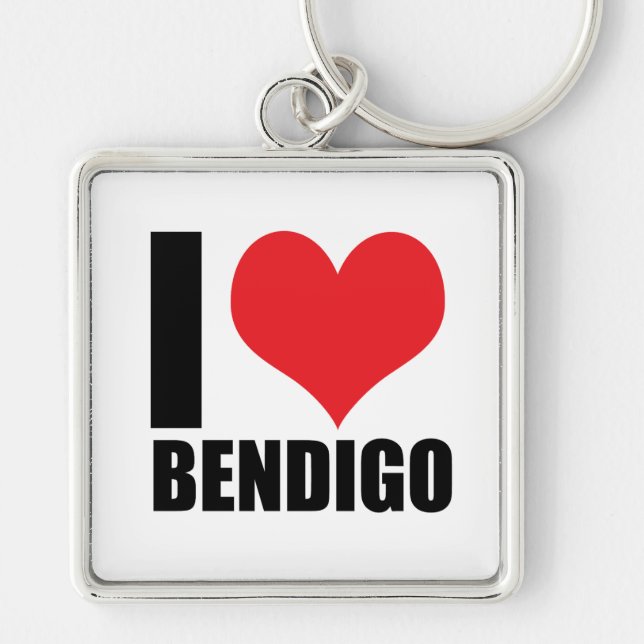 I love Bendigo Key Ring (Front)