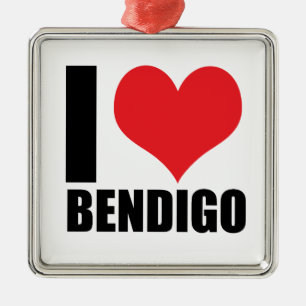 I love Bendigo Metal Tree Decoration