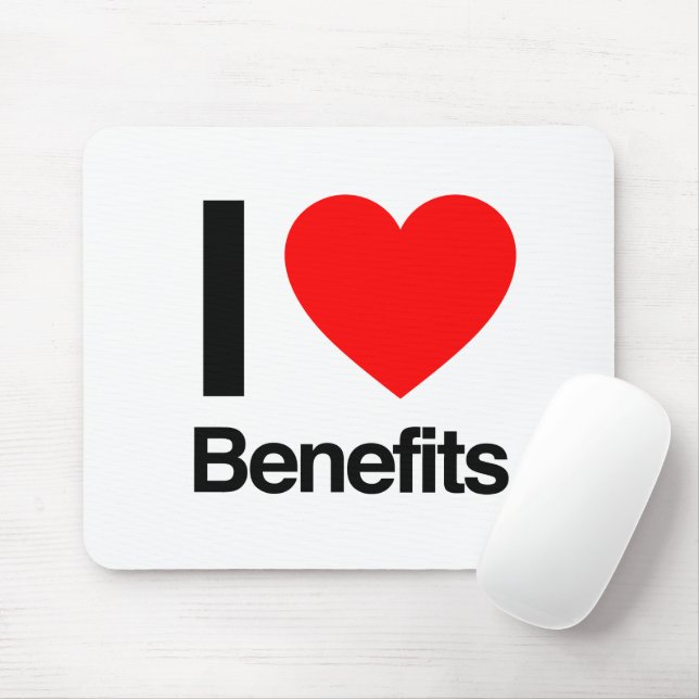 I Love Benefits Mouse Mat (With Mouse)