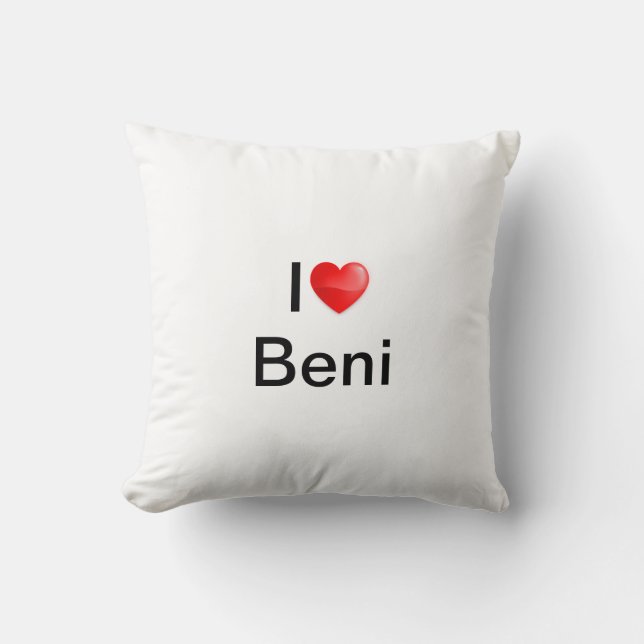 I love Beni Cushion (Front)