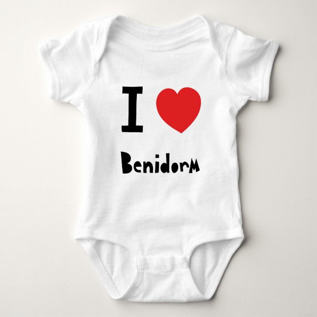 I love Benidorm Baby Bodysuit (Front)