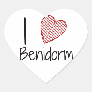 I Love Benidorm Heart Sticker
