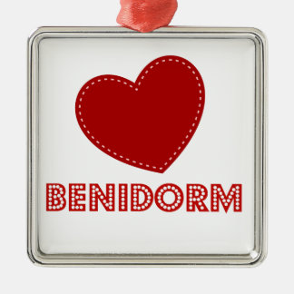I Love Benidorm Metal Tree Decoration