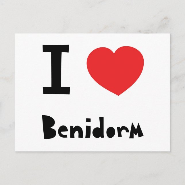 I love Benidorm Postcard (Front)
