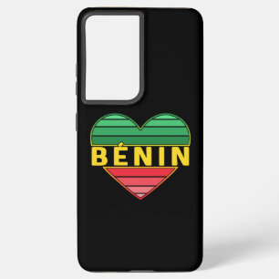 I Love Benin, Beninese Flag Colours Heart Samsung Galaxy Case