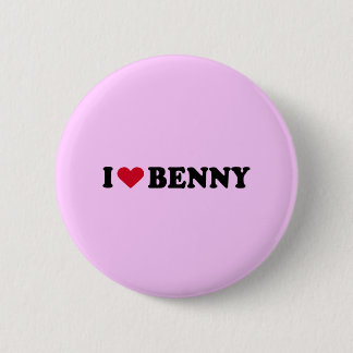 I LOVE BENNY 6 CM ROUND BADGE