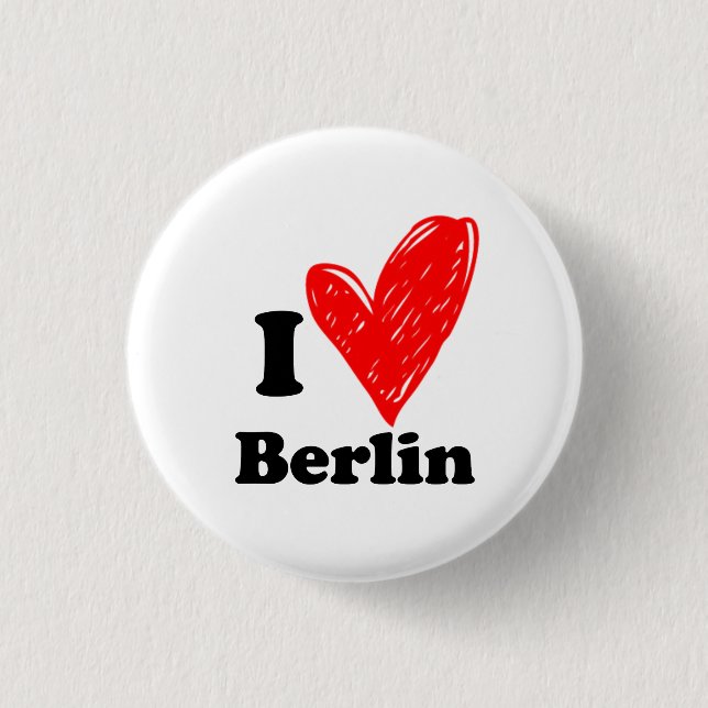 I love Berlin 3 Cm Round Badge (Front)