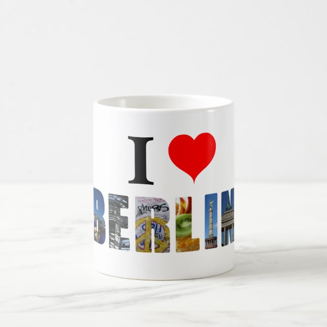 I Love Berlin Germany Travel City Photo Coffee Mug (Center)