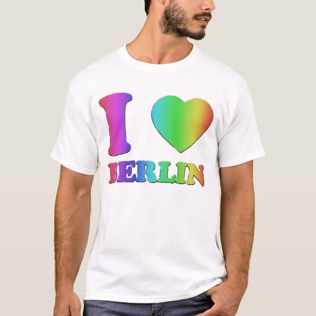 I LOVE BERLIN RAINBOW 3D T-Shirt (Front)