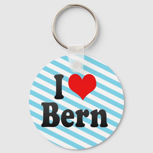 I Love Bern, Switzerland Key Ring (Front)